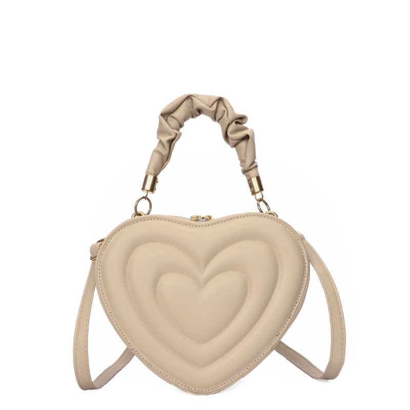 Bolsos de hombro con forma de corazón para mujer, bandolera femenina de cuero PU, Estilo Vintage, informal, a la moda, para verano, 2023