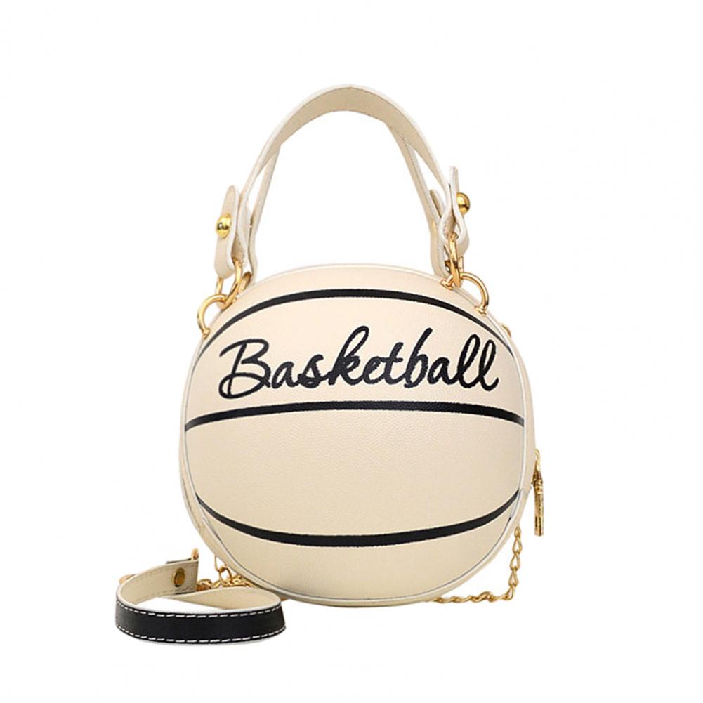 Chic Women Handbag Round Basketball Football Barrel-shaped Faux Leather Crossbody Shoulder Bag
