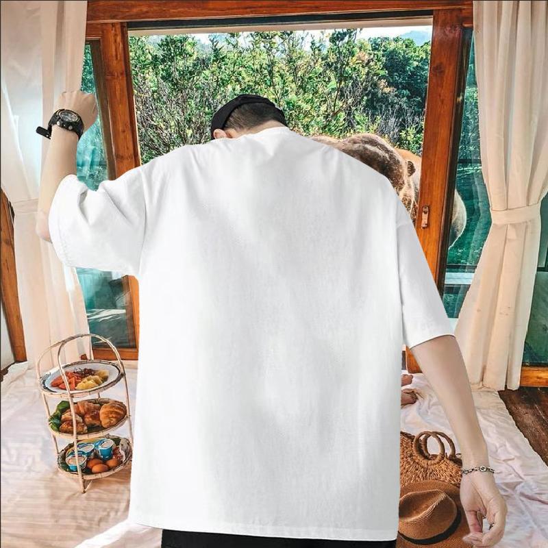 Designer Man T Shirts 100% Cotton 230g sun Outdoor Tops Shirt O Neck Short Sleeves Cool Couples T Shirts White Plus Size