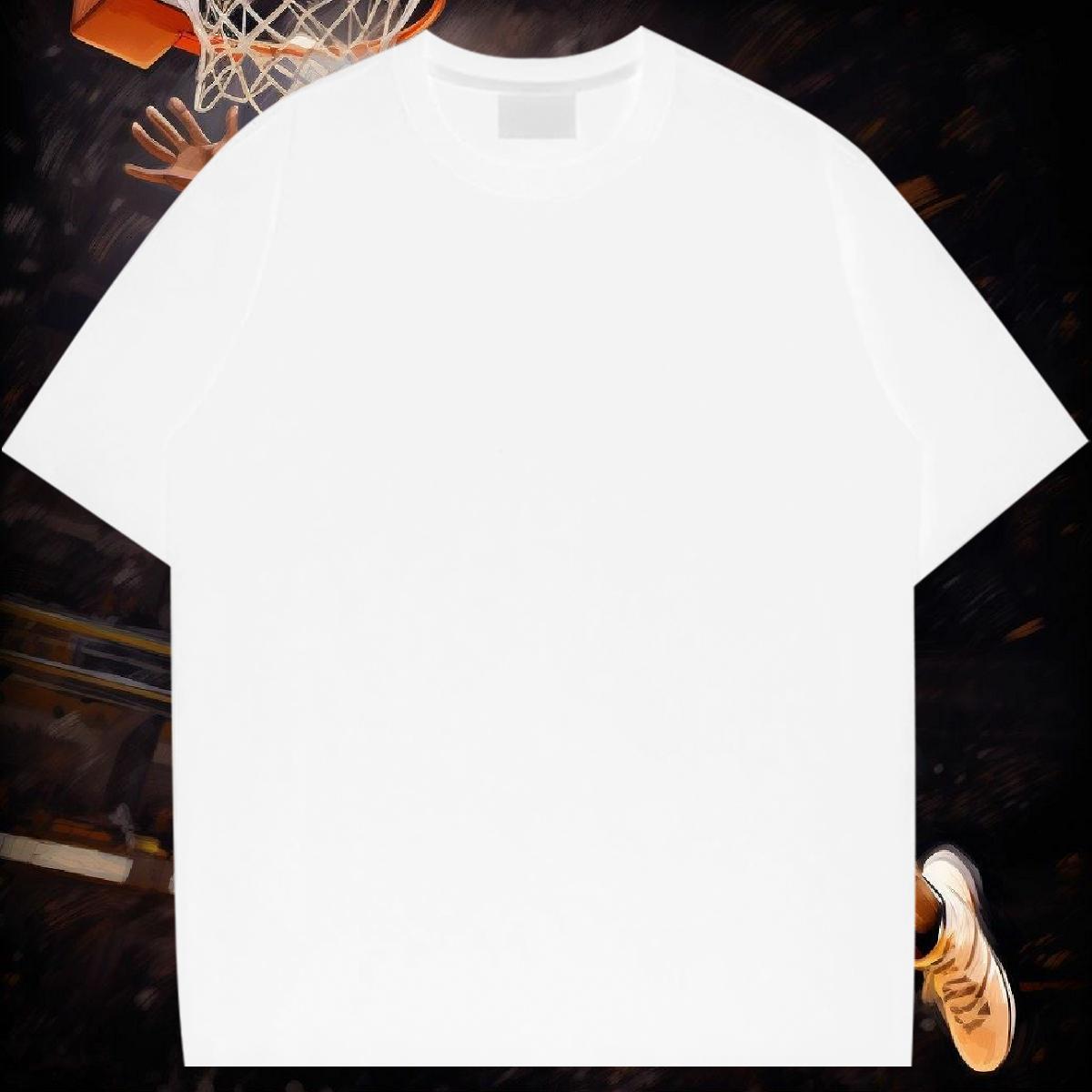 Man T Shirts 230g Cotton Geometric line Beach Crew Neck DIY Men Clothes T-Shirt New Arrival Cool Design Wear