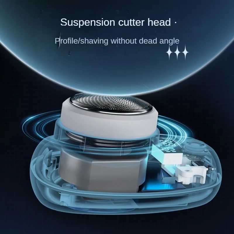 Mini Electric Travel Shaver for Men Pocket Size Washable Rechargeable Portable Cordless Trimming Blade Beard Shaver W240802tujyi
