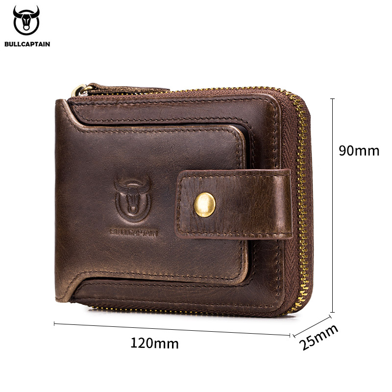 BULLCAPTAIN Brand Men's Wallet Genuine Leather Purse Male Rfid Wallet Multifunction Storage Bag Coin Purse Wallet's Card Bags