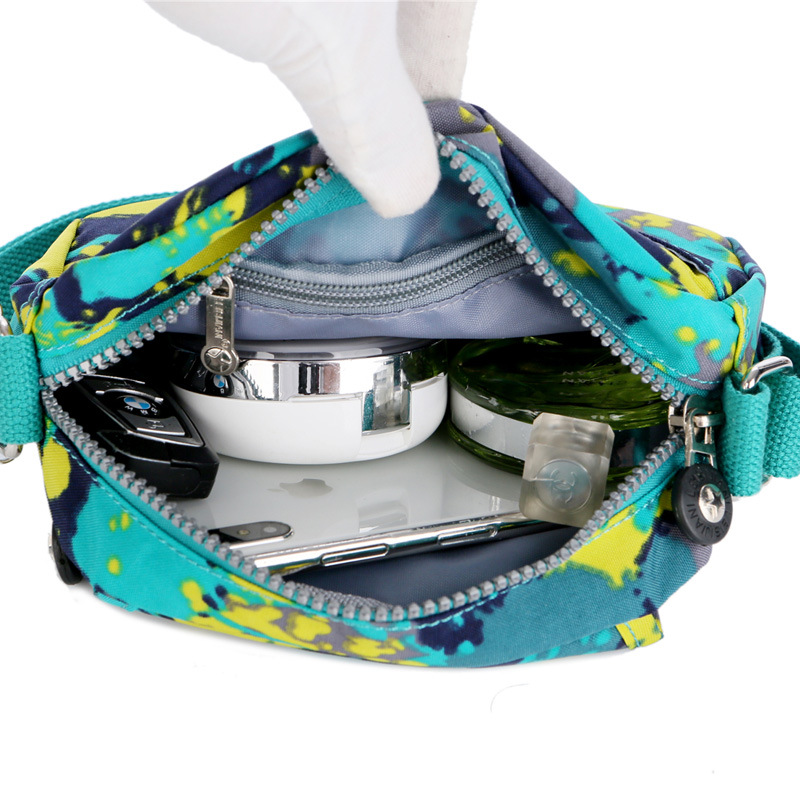 2023 Casual Small Square Backpack Women's Bag Wholesale New Ladies Shoulder Small Nylon Cloth Printing Messenger Phone Handbag