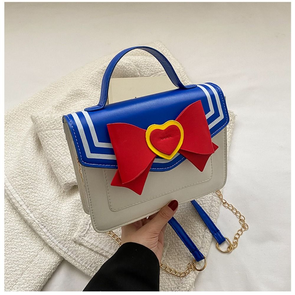 Trendy Bowknot Designer Shoulder Bag for Girls Women Kawaii Bow Purses Handbags Fashion Crossbody Bags Uniform Messenger Pouch