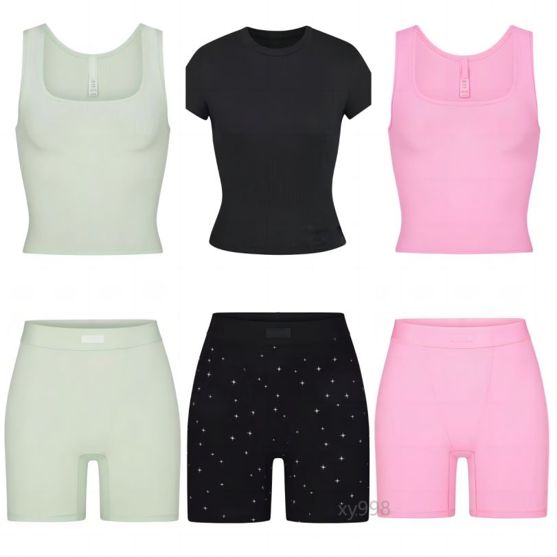 women shorts shirt tank top flat cornered modal threaded short shirts flat cornered woman sexy lingerie summer yoga sport gym wear