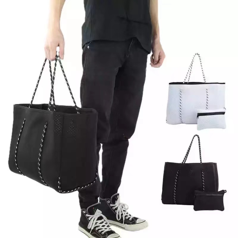 Ladies Tote Handbag Bag Neoprene Beach Bag Summer Large-capacity Shoulder Bags Waterproof Travel Bags Vacation European American