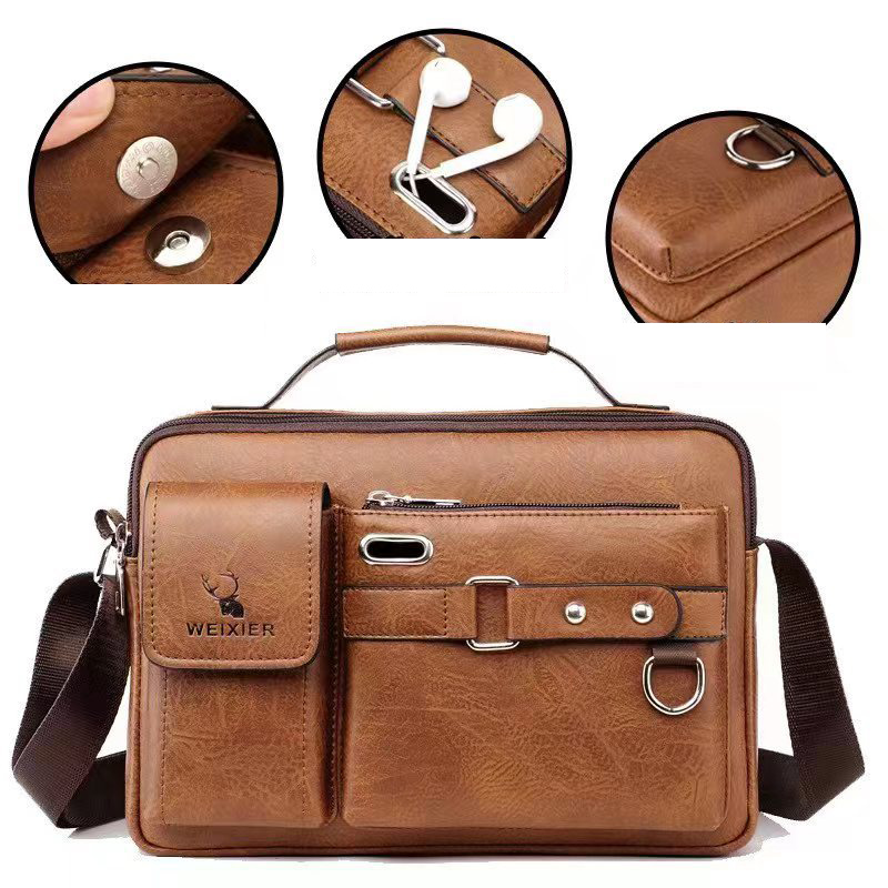 Men Briefcase Bag High Quality Business Famous Brand PU Leather Shoulder Messenger Bags Office Handbag 14 inch Laptop bag