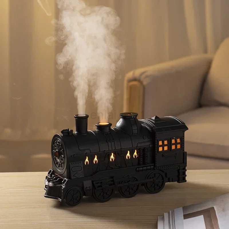 Mini Train Shape Aromatherapy Essential Oil Diffuser Ultrasonic Cool Mist Air Humidifier with LED Lamp Aroma Difusor Atomizer Y240806