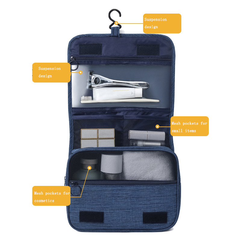 PT035,Hanging Travel Big Cosmetic Toiletry Bag Women Men Necessary Make Up Dry-Wet Separation Organizer Accessory Storage Wash Pouch