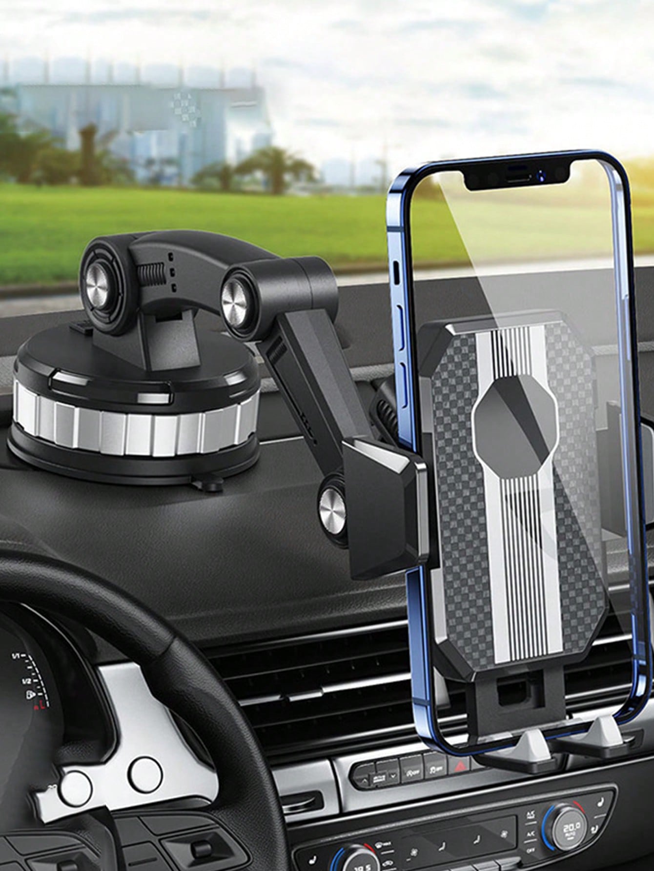 Large truck suction type car mobile phone bracket Automotive general large suction windshield console anti-shake bracket.