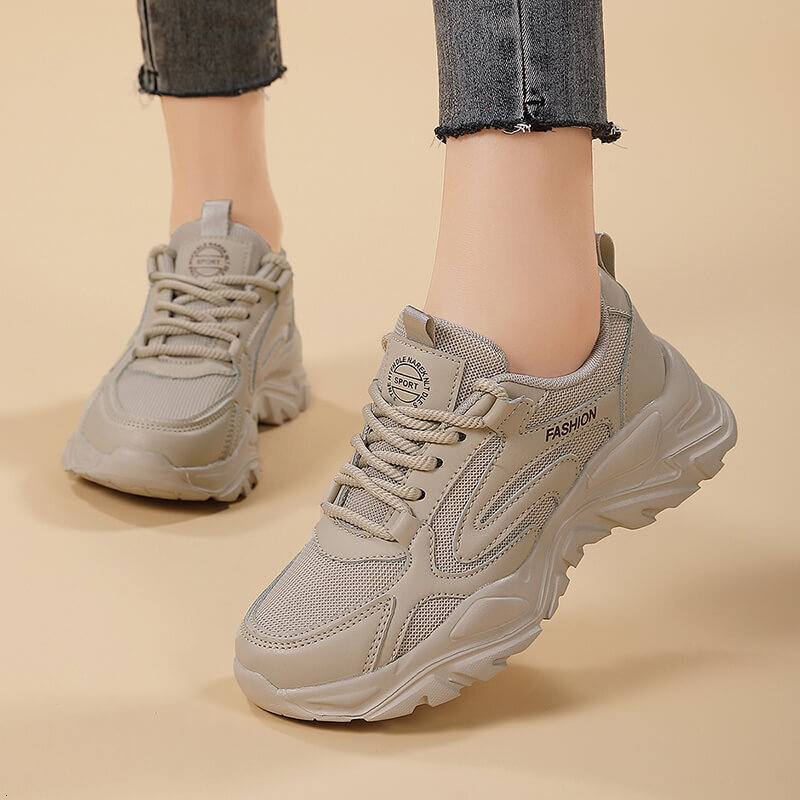 Ddmysports New Fashionable Dad Trendy Mesh Breathable Sports Casual Shock Absorbing Travel Shoes Outdoor Walking Women S Outdoor Shoes