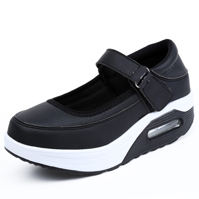 Ddmysports Mesh Rocking Women S Sports Breathable Casual Shallow Thick Soled Height Increasing Nursing For White Single Shoes Outdoor Shoes
