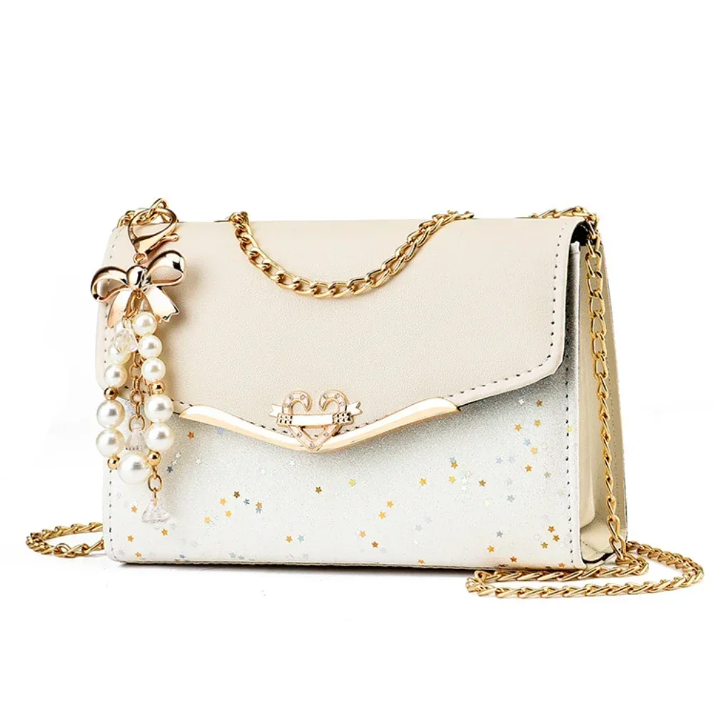 Fashion Textured Women's Bag Trend Versatile PU Leather Shoulder Bags for Women 2023 Luxury Rhinestone Buckle Messenger Bag