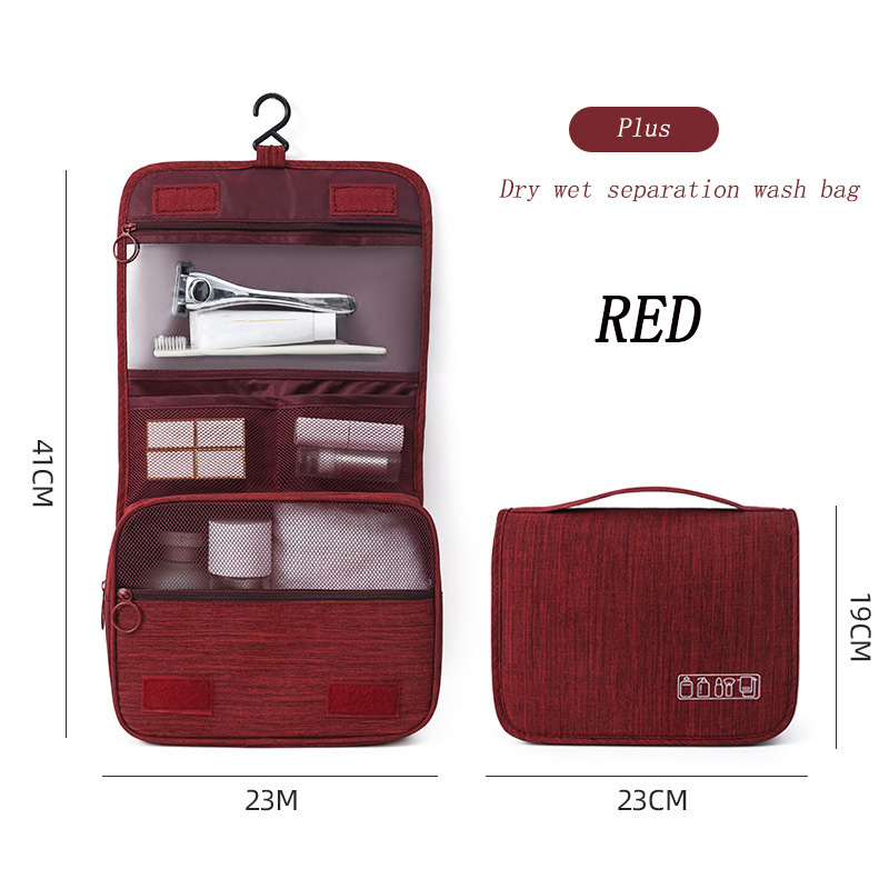 PT035,Hanging Travel Big Cosmetic Toiletry Bag Women Men Necessary Make Up Dry-Wet Separation Organizer Accessory Storage Wash Pouch