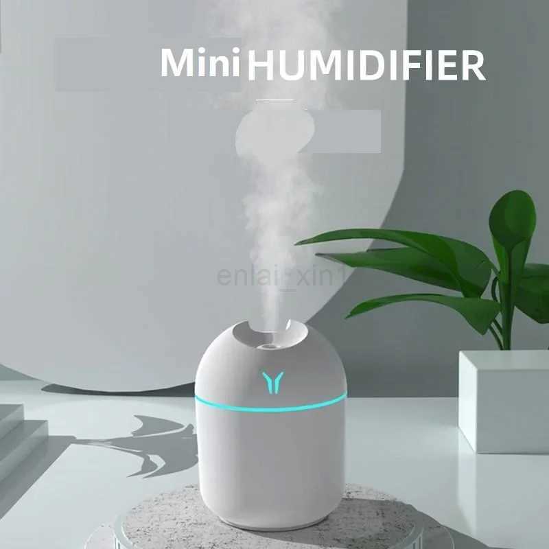 250ML USB Mini Air Humidifier Aroma Essential Oil Diffuser For Home Car Ultrasonic Mute Mist Maker Diffuser with LED Color Lamp Y240806