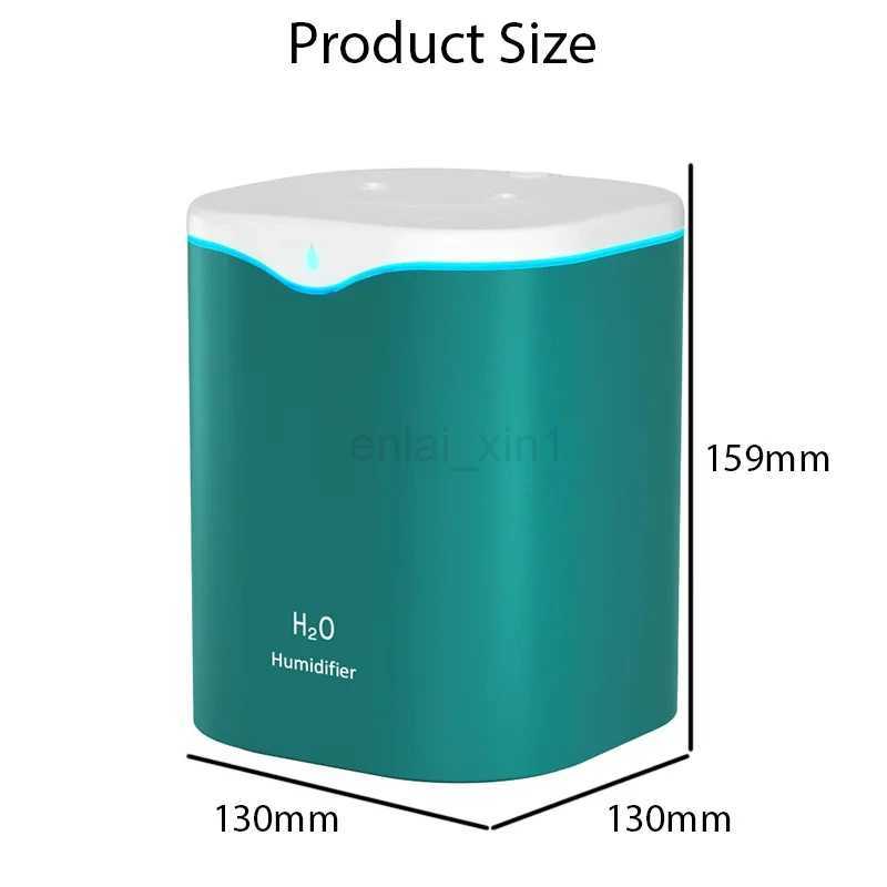 2000ML USB Air Humidifier Double Spray Port Essential Oil Aromatherapy Humificador Cool Mist Maker Fogger Purify for Home Office Y240806