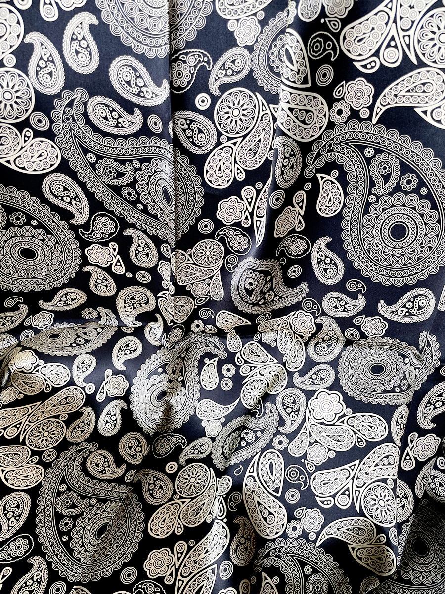 Paisley Satin Silk Head Scarf for Bag Women Neck Hair Belt Bandana Handrolled Edges Bandanas Oversized Hems Rolled Shawls Scarves Valentine's Day