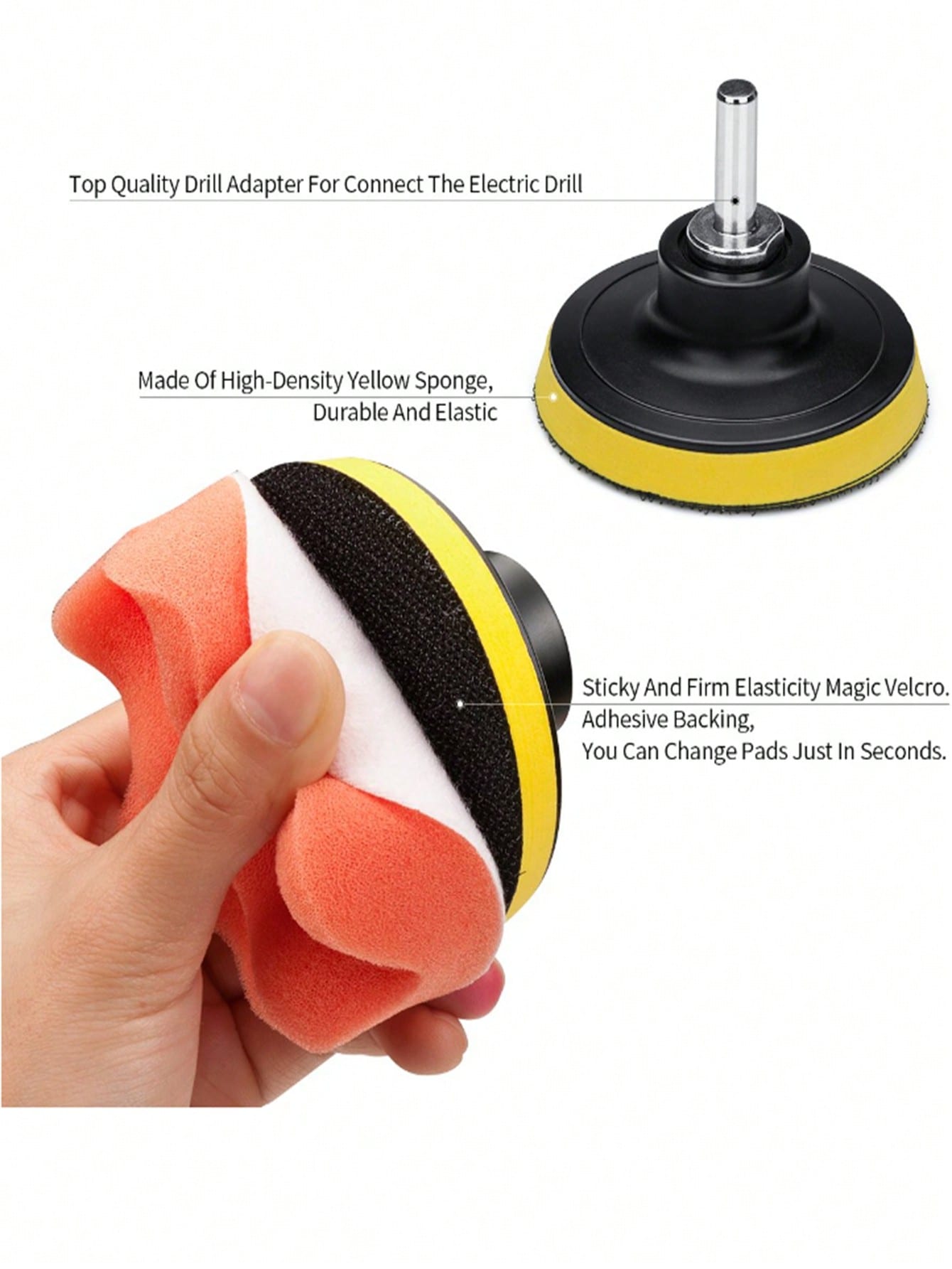 Polishing Sponge disc 4-inch 11-piece waxing disc Polishing pad Sponge polishing disc