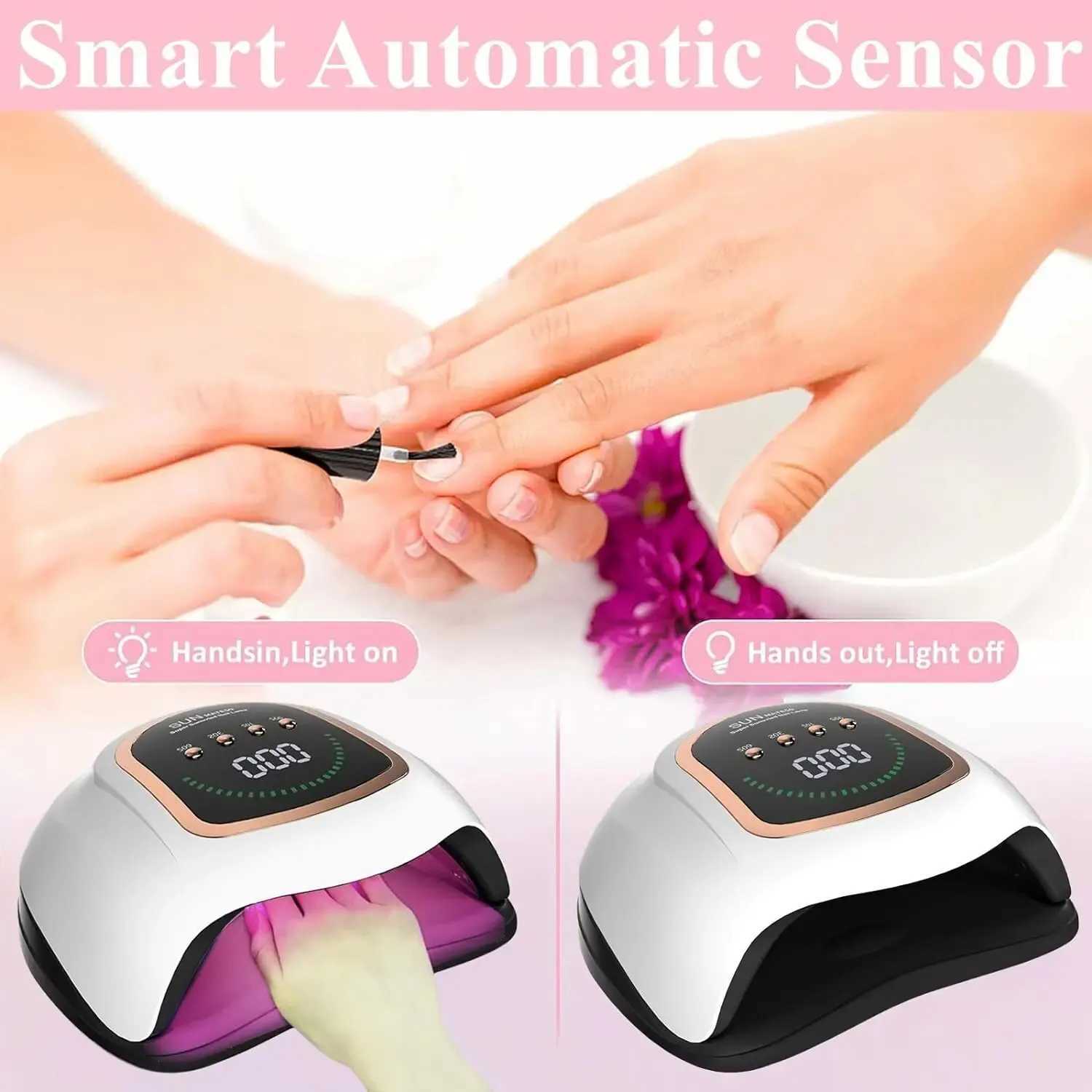 72 Beads LED Nail Lamp 300W Professional UV Nail Dryer Light Fast Curing Gel Polish Lamp Auto Sensor 4 Timer SettingCL240731