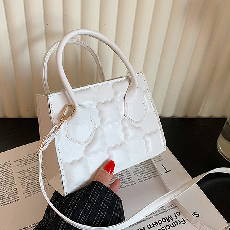 Fashion Biscuit Embossing Crossbody Bags For Women PU Travel Ladies Flat Shoulder Female Handbag Brand Designer Bags