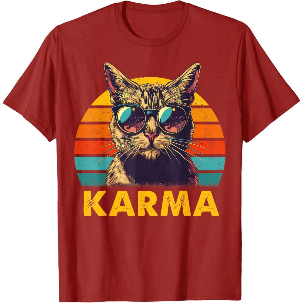 25ss T shirt Mens Vintage Cat Music Gifts For Teens Girls Kids Women Men Karma T-Shirt shirts tshirt graphic tee Casual tops summer clothes Short slee