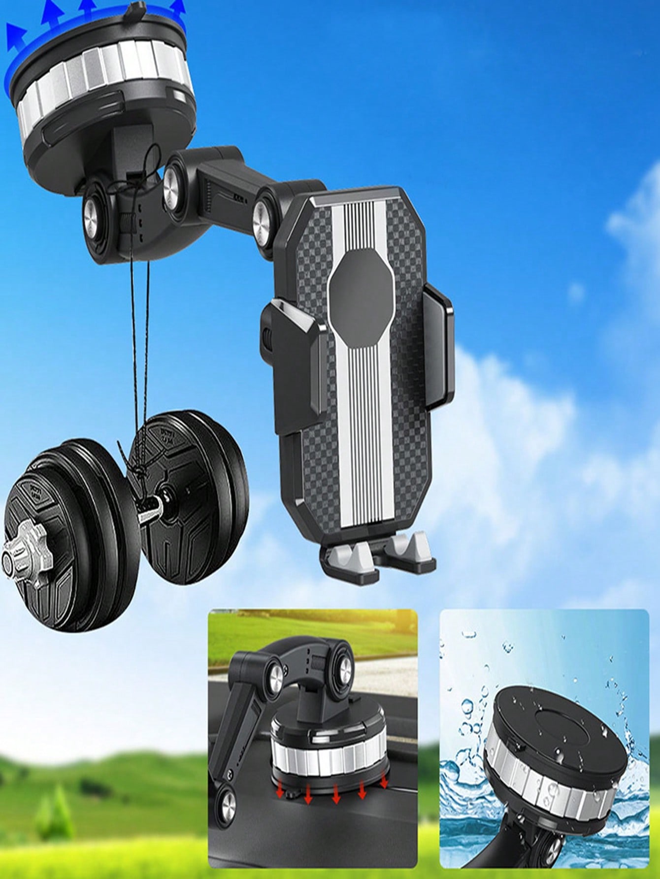 Large truck suction type car mobile phone bracket Automotive general large suction windshield console anti-shake bracket.