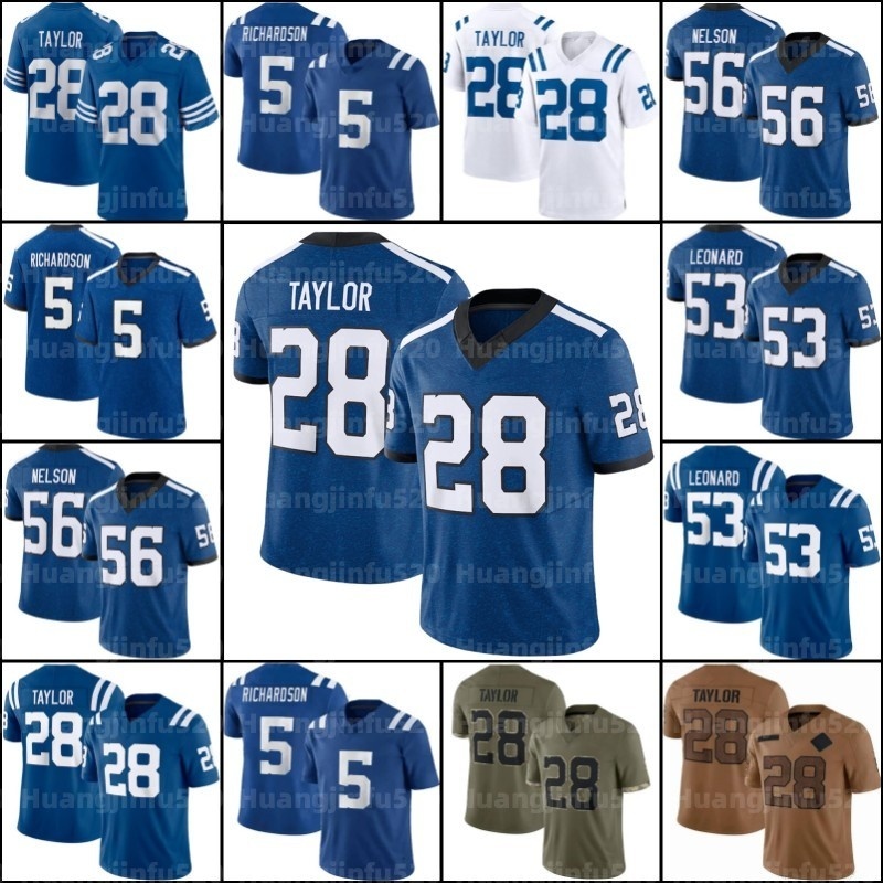 Daniel Jones Anthony Richardson Jonathan Taylor Football Jerseys Tyler Warren Josh Downs Quenton Nelson Peyton Manning Matt Alec Pierce Michael Pittman Jr McAFEE