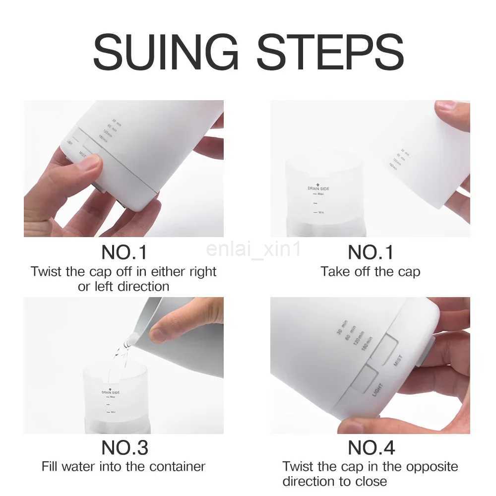 Air Humidifier USB Aroma Diffuser Essential Oil Purifier Aromatherapy Electric Smell Distributor For Home fragrance Car Bedroom Y240806