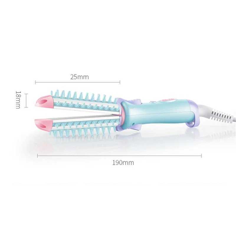 Electric curler iron dryer travel straightener curler hot brush W241214
