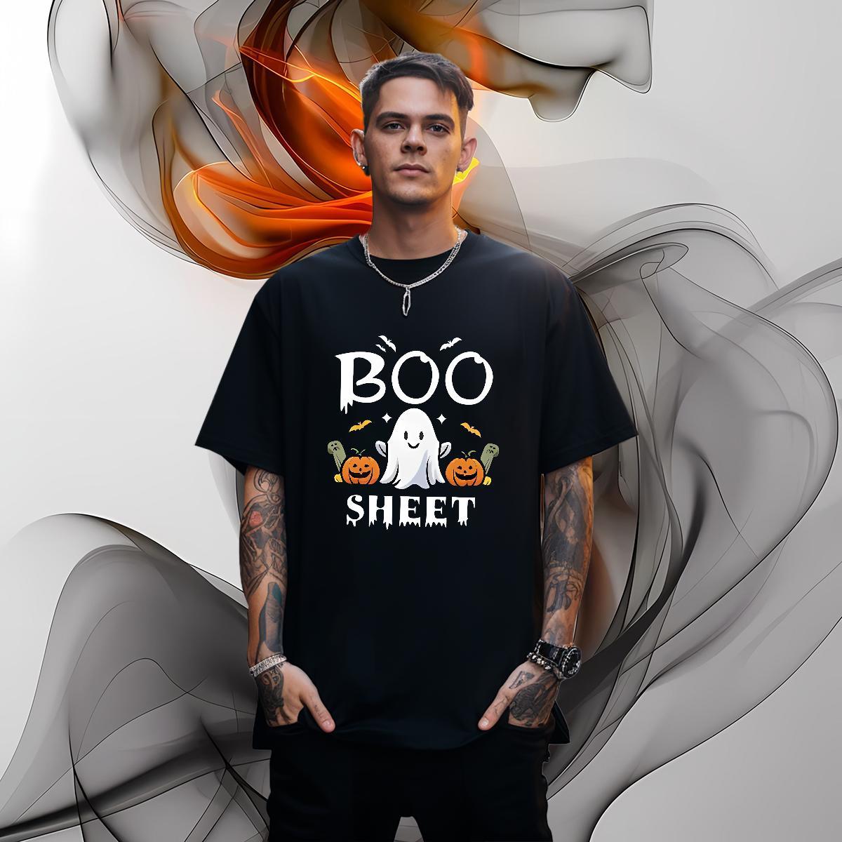 T shirt 230g Pure Cotton halloween Sports Casual Short Sleeve O-Neck DIY Logo Oversized Couples T Shirts Wholesale High Quality Polos