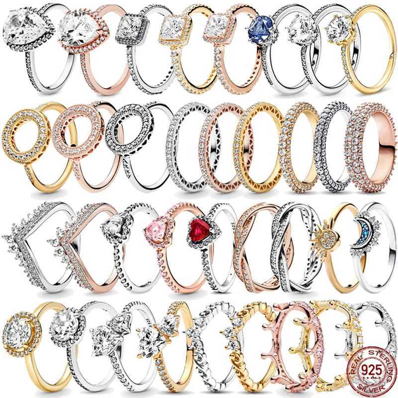 Hot selling 925 sterling silver classic round heart-shaped crown luxury charm jewelry surprise gift W240802