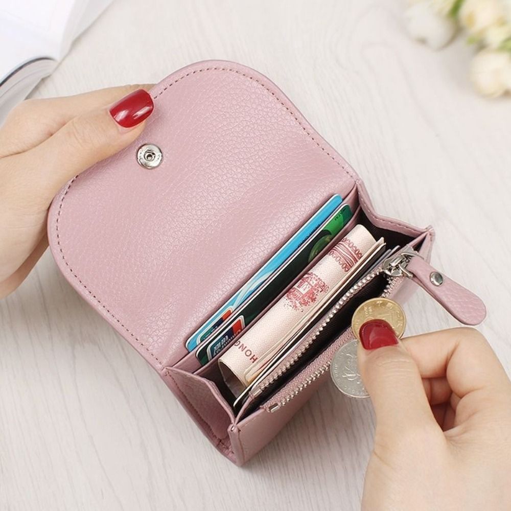 Soft Leather Business Card Holder Coin Bag Coin Purse Large Capacity Money Bag Leather Mini Wallet Small Card Bag