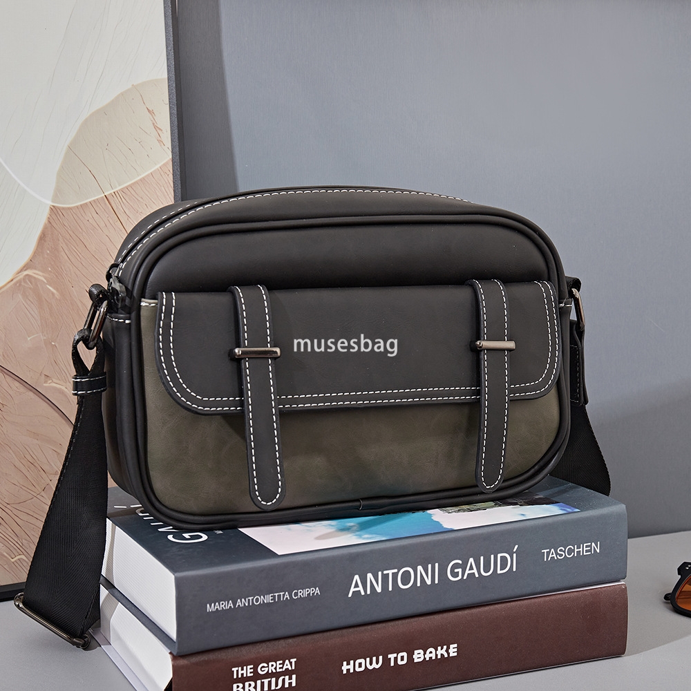 New men's shoulder bag trendy brand retro fashion shoulder bag crossbody bag outdoor mailman bag back backpack