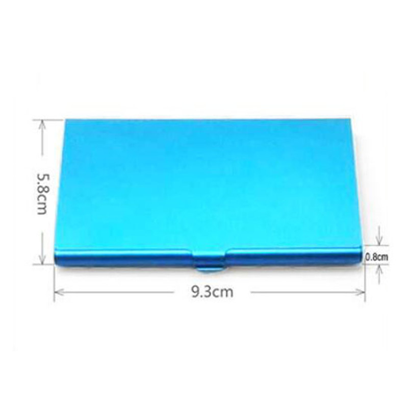 1 Pc Men Business Card Case Stainless Steel Aluminum Holder Metal Box Cover Women Credit Business ID Bus Card Holder Case