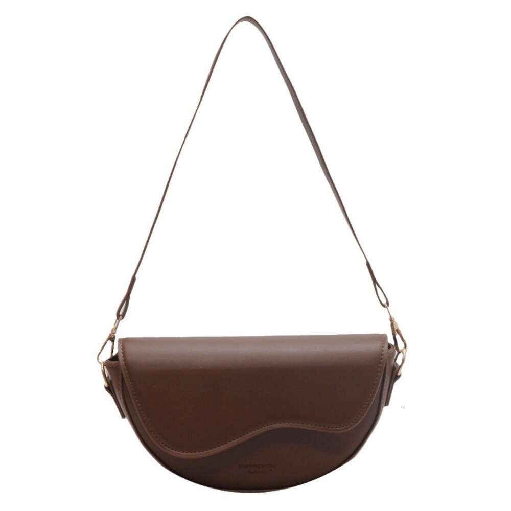 Women's new texture trend popular versatile crossbody fashionable small square shoulder saddle bag