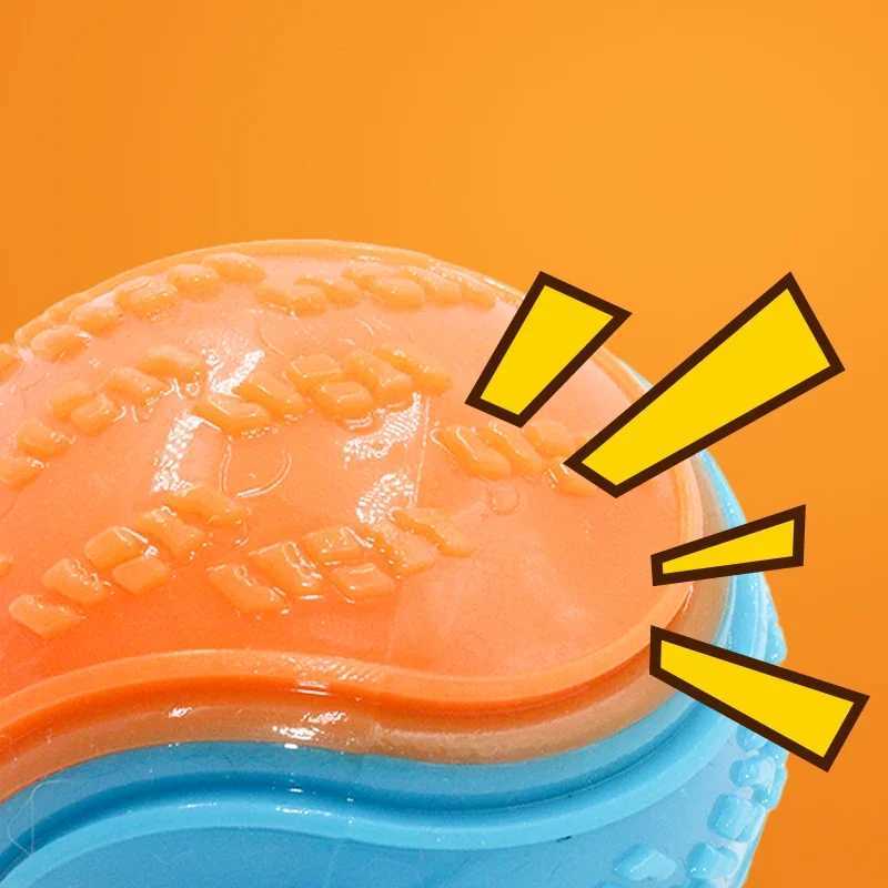 High Quality Dog interactive soft TPR teeth cleaning bite resistance squeezing dog ball toy pet product accessories T2504012