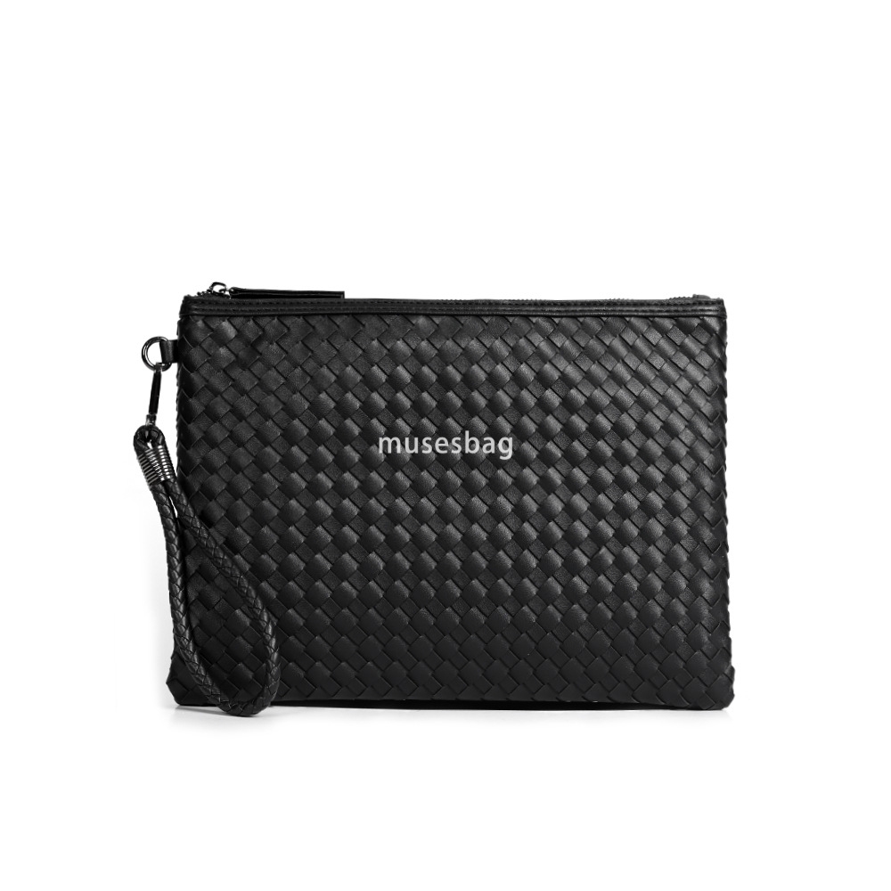 Spot wholesale men's and women's universal hand-held bags hand woven envelope bags horizontal PU hand-held bags manufacturer wholesale