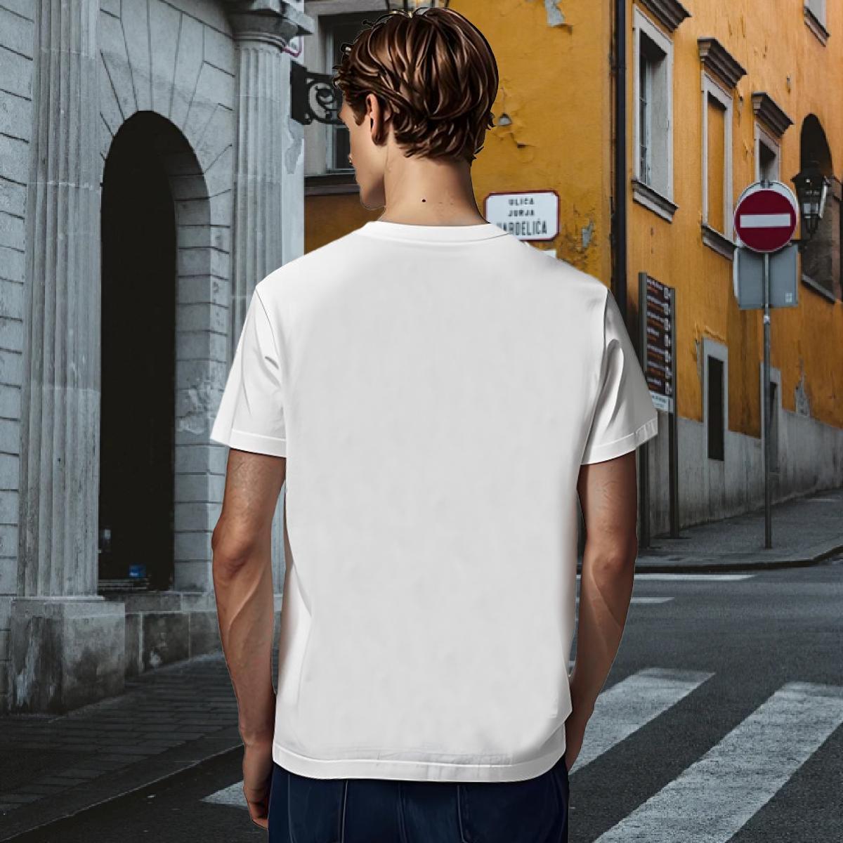 T-Shirts 100% Cotton 230g terror Casual Daily Wear Breathable Short Sleeve Custom Cartoon Men Tees Fashion TOP Quality Clothes