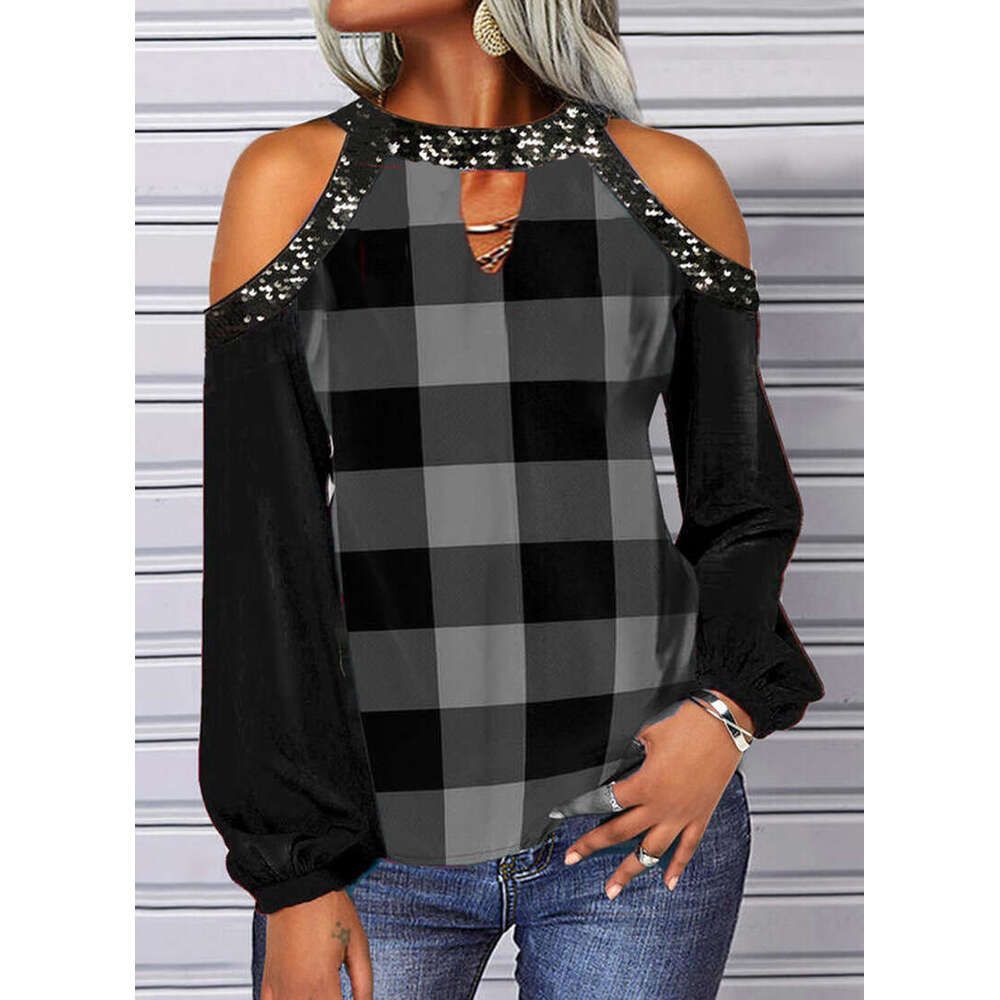New Merchandise Hip Hop Summer Fashion Casual Slim Streetwear Long-sleeved O Neck Collar Blouse Round Neck Chiffon Solid Turtleneck Stretch Casual Und