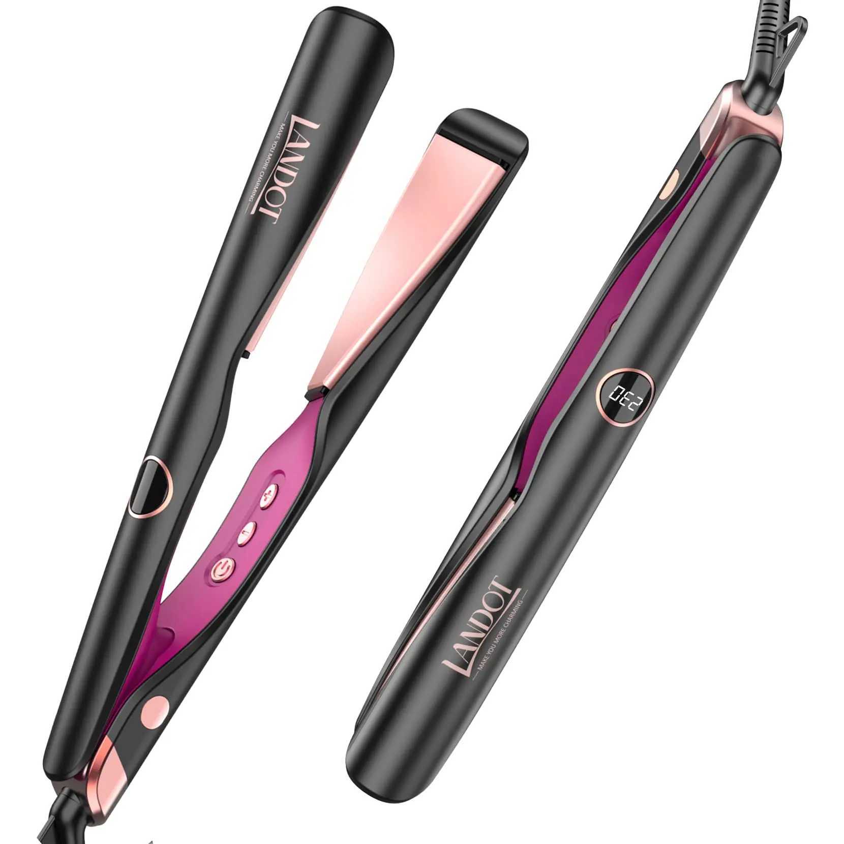 Landot Straight Curg Iron Combination Used For Curg Wavy Straight Female Hair -1 Inch Dual Voltage W240803