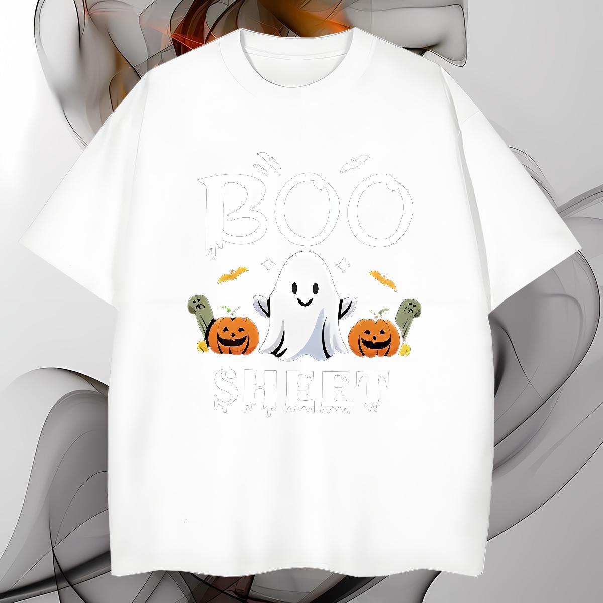 T shirt 230g Pure Cotton halloween Sports Casual Short Sleeve O-Neck DIY Logo Oversized Couples T Shirts Wholesale High Quality Polos