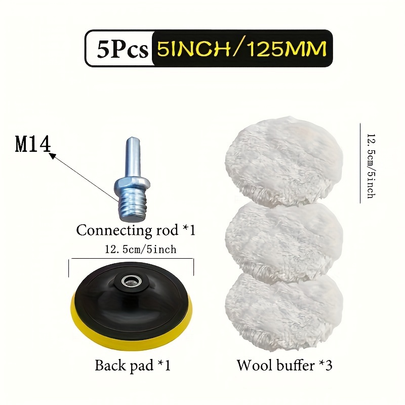 3 inch 22-piece polishing sponge plate waxing plate polishing pad Sponge polishing tape connecting rod