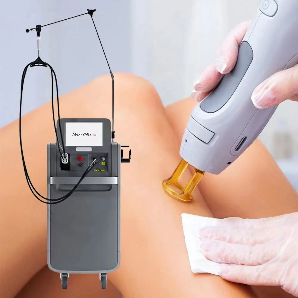 Alexandrite laser 755nm pro max hair removal and tattoo removal beauty machine alex ND YAG 1064nm