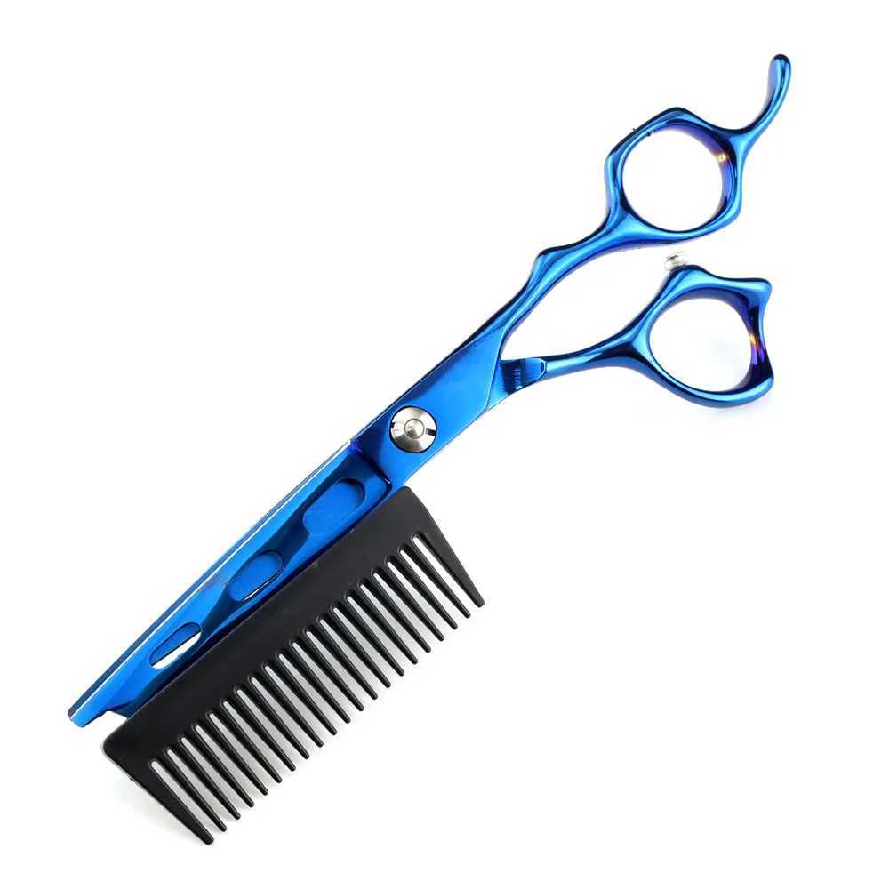 New Arrival New professional JP440C steel 6-inch blue 2-in-1 hair clip with comb hairdresser hairdresser Z241213