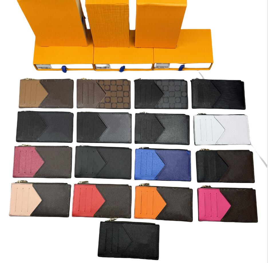 10A Blue Designer Card Holder Men Womens Cards Holders Lambskin Mini Wallets Coin purse pocket Interior Slot Pockets Genuine Leather bag