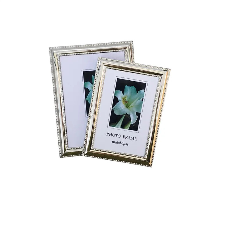 European Simple Silver-plated Metal Picture Frame 240802 H260306