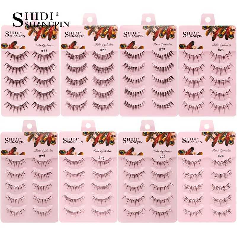 YSDO 3/5Pairs Manga False Eyelashes Wet Lashes Cross Anime Cosplay Spiked Eyelashes Naturally Soft Korean Makeup Lash ExtensionXJ241019