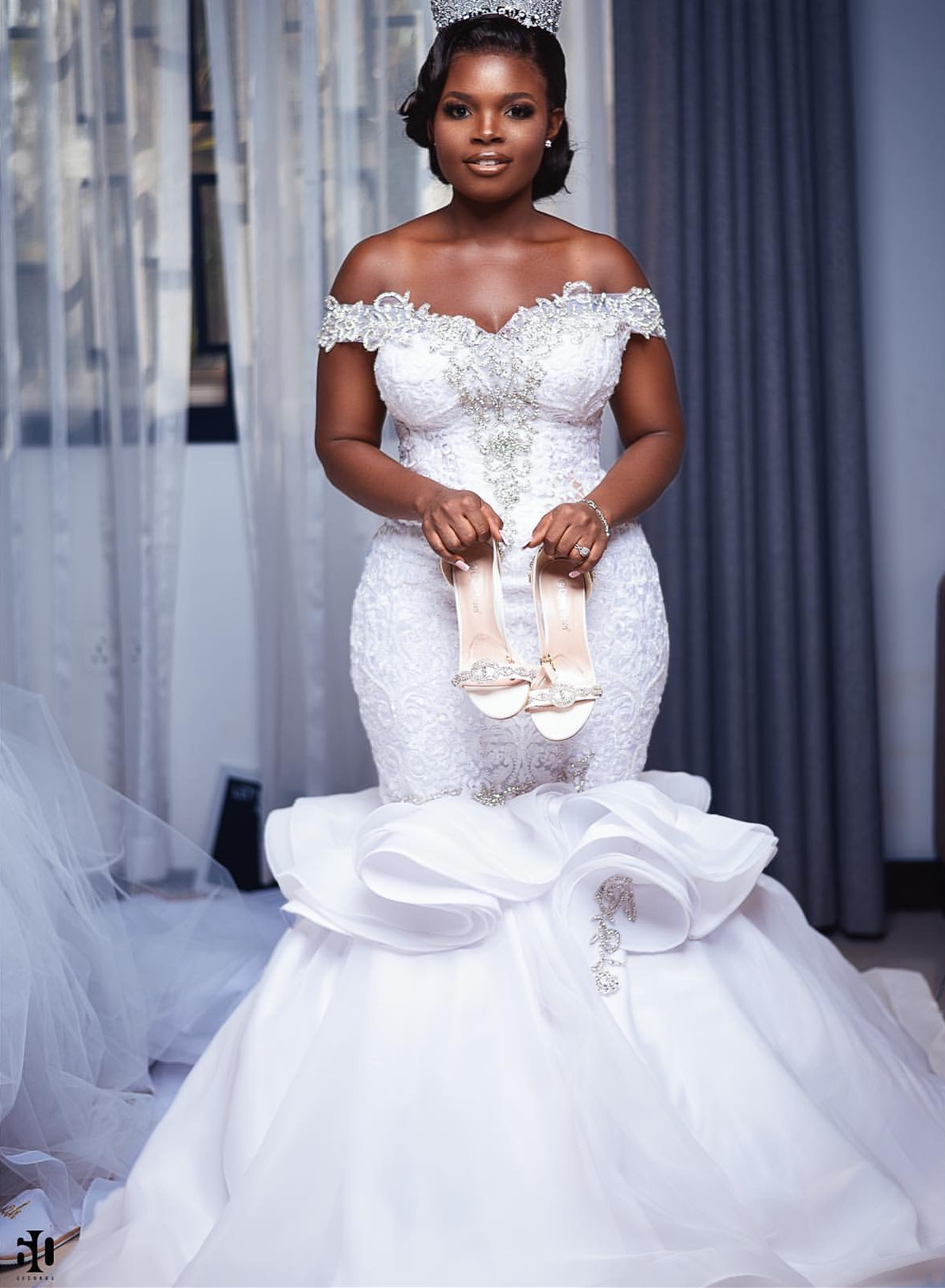 2024 Arabic Aso Ebi Plus Size Ivory Mermaid Wedding Dresses Lacefull Beaded Sweetheart Vintage Bridal Gowns Dress ZJ022