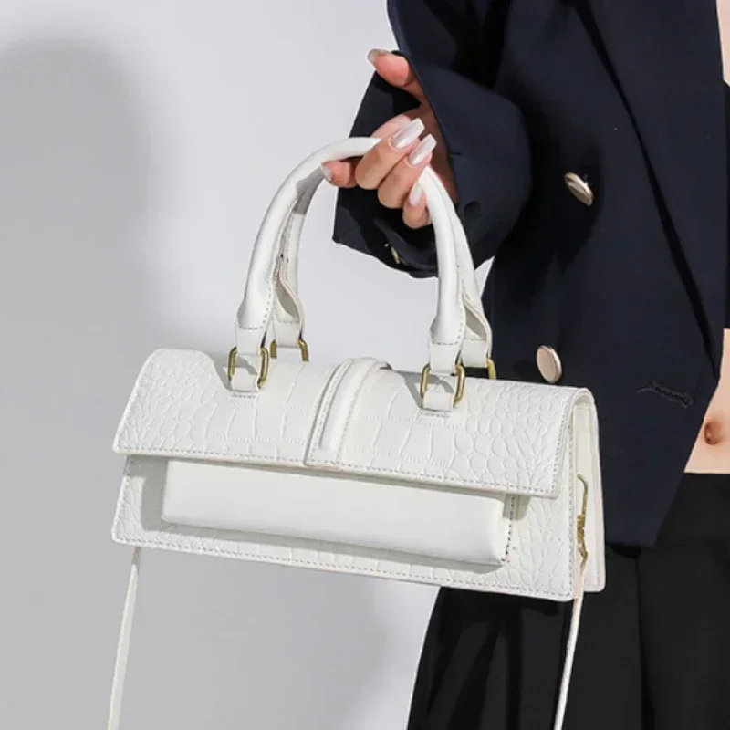 Fashion Ladies Shoulder Bag 2024 New Purses and Handbags High Quality PU Stone Pattern Crossbody Bag for Women Armpit Clutch Bag