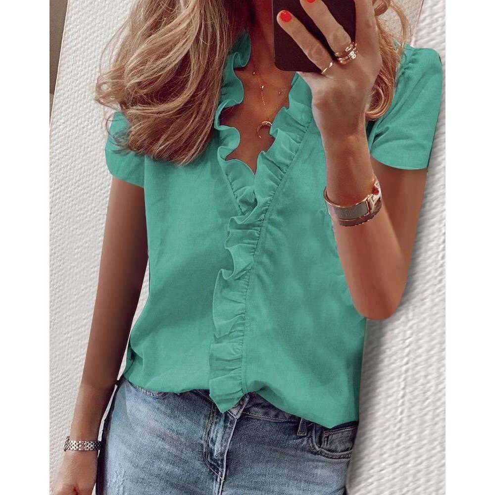 New Merchandise Best Saller Loose Versatile Half Sleeve Slim Crop Top Casual Casual Slim Streetwear Turtleneck Round Neck Sleeveless Slim-fit Solid Tu